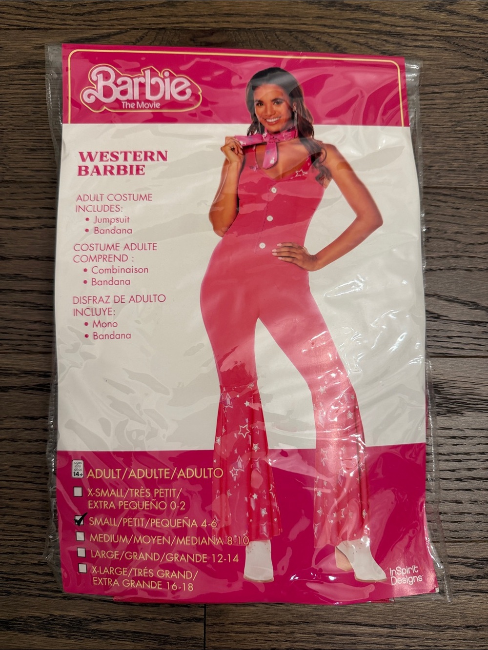 EUC Barbie Western Women's Jumpsuit Costume - Pink